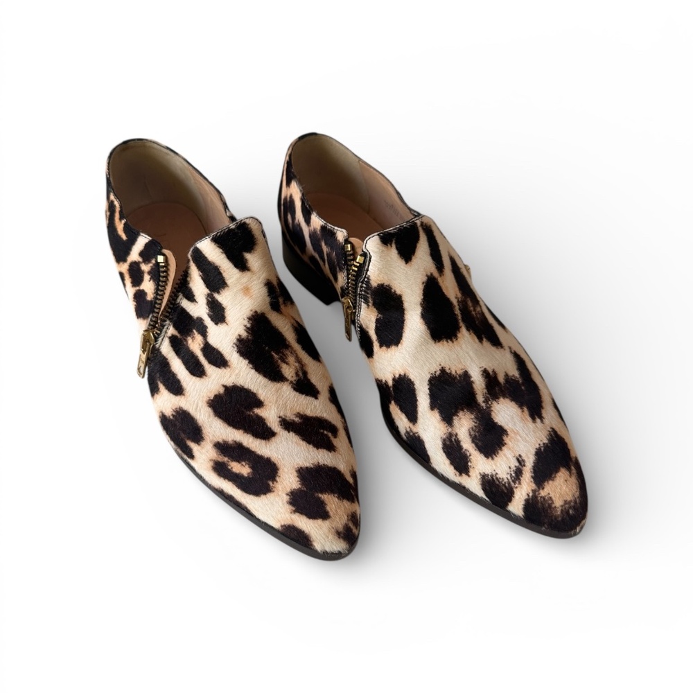 Leopard print Loafer-style flats